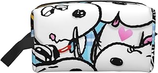 オラフ スヌーピー 大容量コスメメイクポーチ トラベル洗面用具収納ポーチ 化粧品収納多機能ポーチ mlk11
