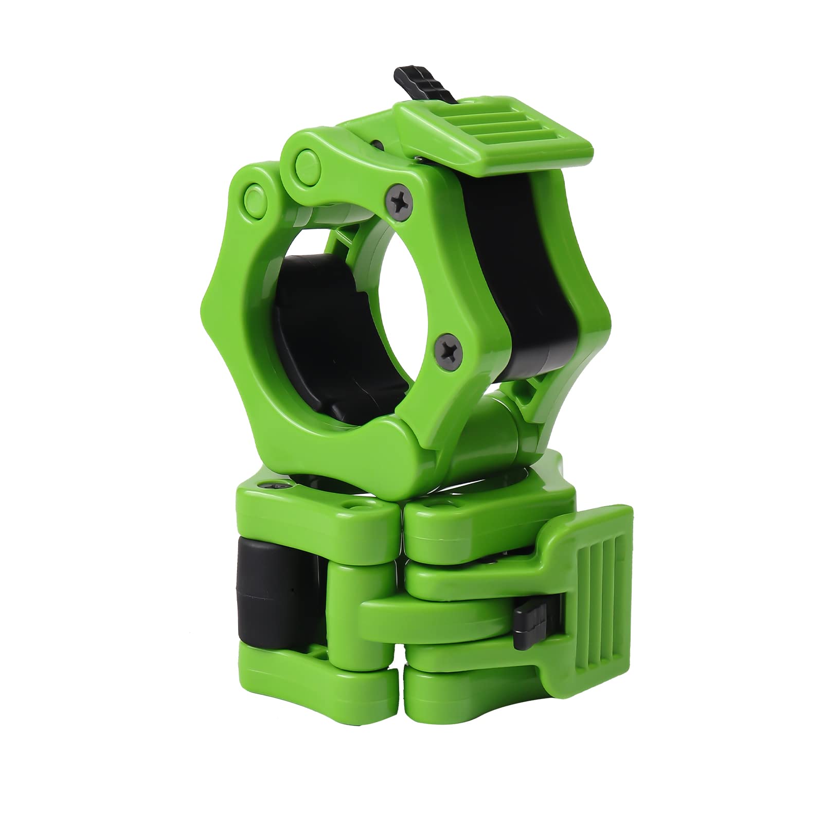 2inch Barbell Clamp Collar, Chetexus Locking Olympic Bar Quick Release Collar Clips for Weightlifting Training Exercise (Green, 2 Pack)