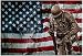(13x19) Solider Statue and American Flag by Identical Exposure Poster