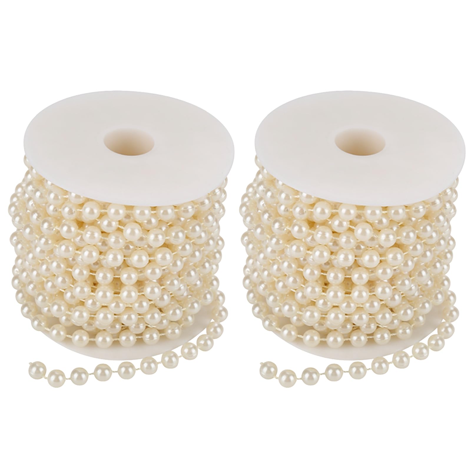 Guirlande de perles de bricolage beige 10m ruban perlé mariage