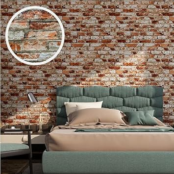 Amazon 12枚組 クッションレンガ 壁紙 ダメージブリック クッションシート 壁 クッションブリック 壁紙シール 軽量 断熱 寒さ対策 発泡スチロール 正規品 Diy 工具 ガーデン