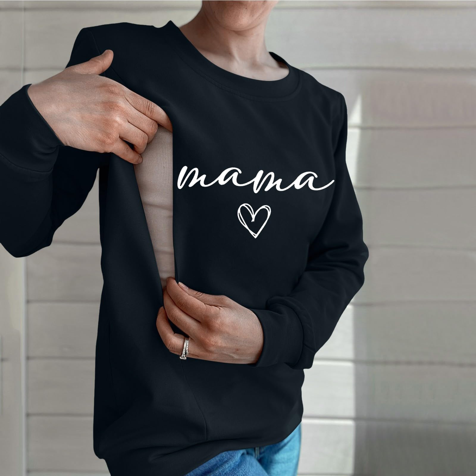 Générique Sweat-Shirt d'allaitement décontracté pour Femmes, Confortable, avec Fermeture éclair, Hauts Pull d'allaitement, Pull de Maman