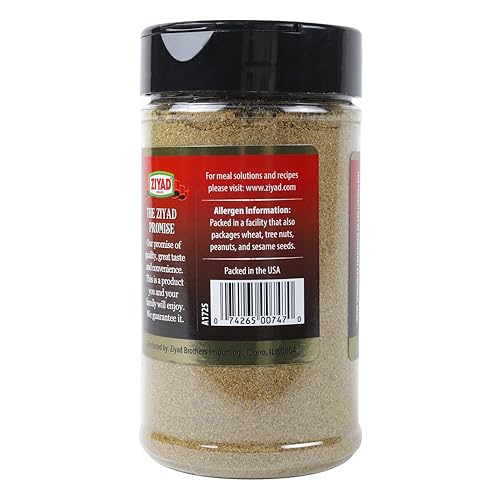 Vista 222 de Ziyad Shaker Premium Sumac - Mezcla de especias sabrosas, sin aditivos, sin conservantes, sin sal, sin MSG, 5.5 onzas