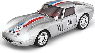 Toy Ferrari 250 GTO Model Cars 1:32 Scale Diecast Pull Back Vehicle with Light and Sound, Alloy Diecast Toy Car for Boy Girl 3-8 Years Old, Collectible Gifts Cars for Kids Ages 4-12