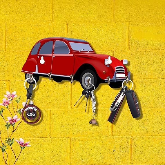 Porte-clés rétro voiture bois pour ne plus perdre vos clés dans l'entrée