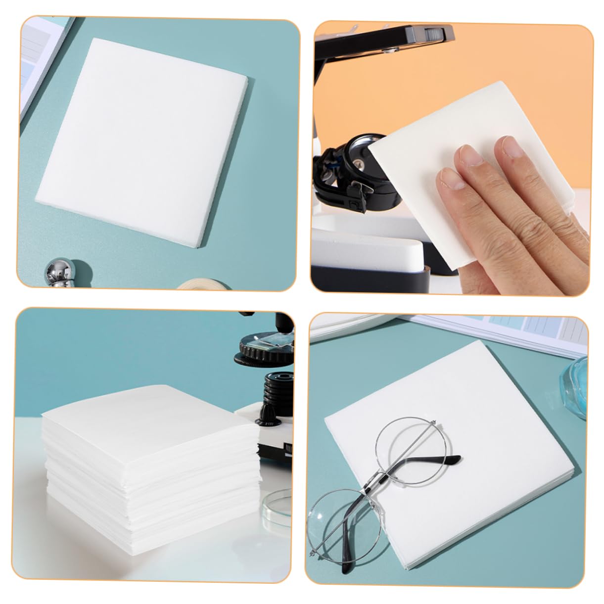 Zerodeko 3 Set Salviette Di Carta Antipolvere Senza Polvere Rimozione Pastiglie Pulire Lo Schermo Del Telefono Cellulare Salviette Senza Pelucchi Tessuto Non Tessuto Bianca 1200 Pezzi*3