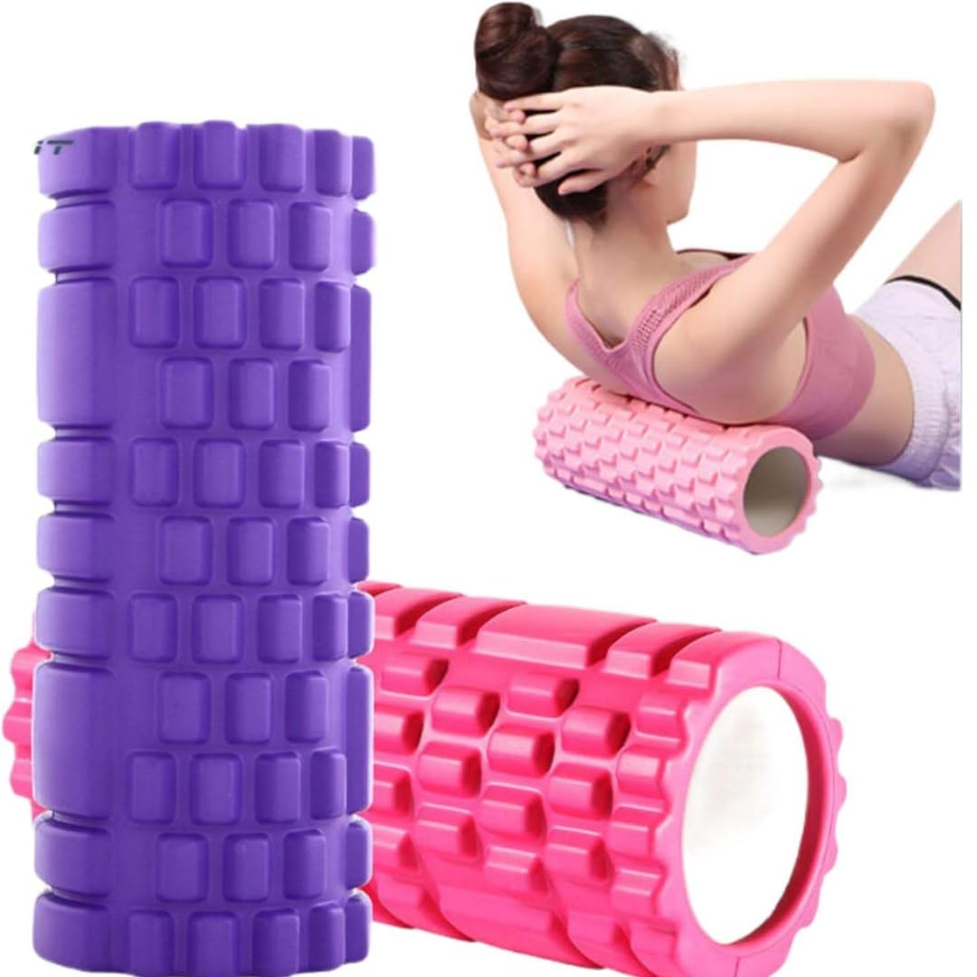 Foam Roller for Exercise, Muscle Recovery, and Physical Therapy yoga roller multiclour pack of 1 pcs-picture-53