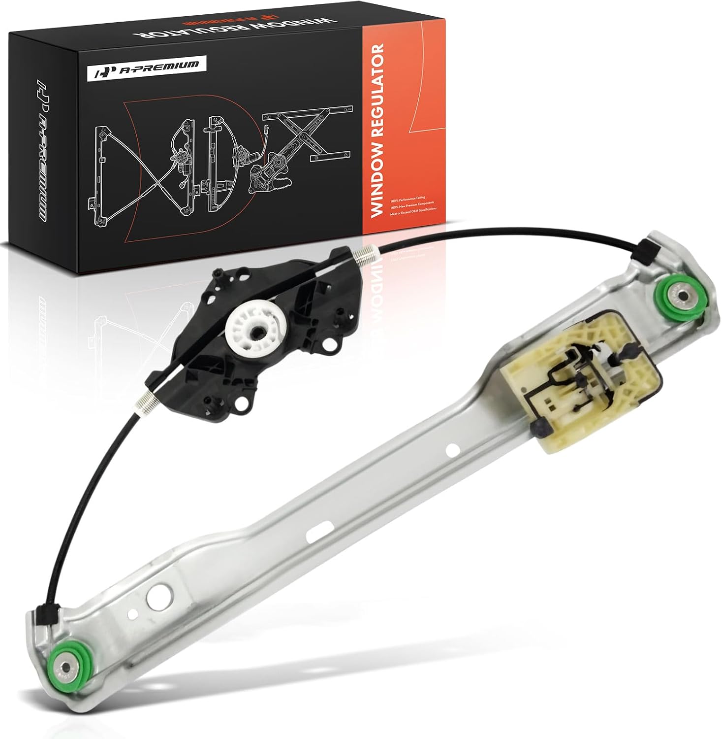 A-Premium Rear Passenger Side Power Window Regulator, Without Motor