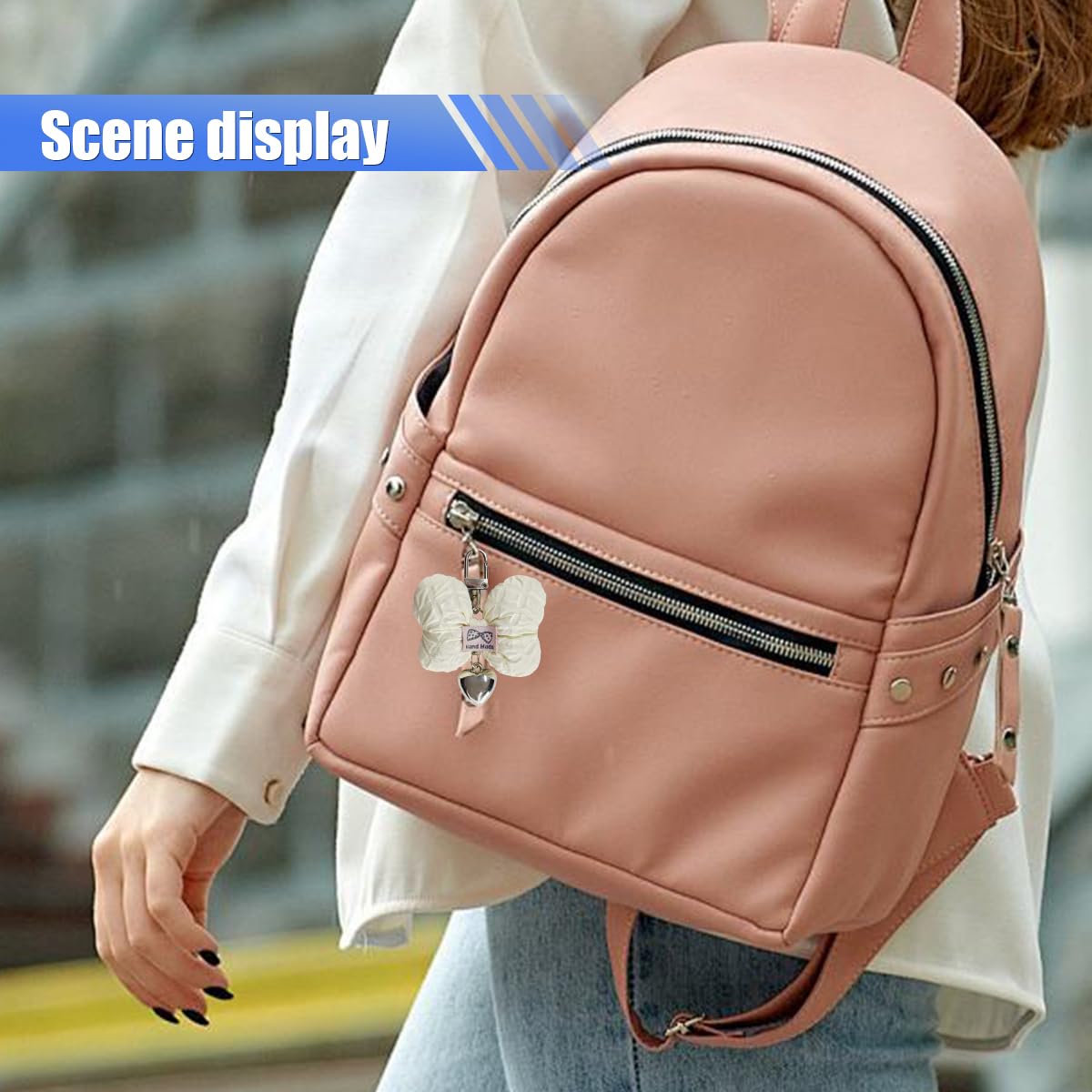 Cute Bow Keychain for Women Girls Coquette Bow Keychains Accessories Car Key Tag Key Ring Aesthetic Bowknot Heart — view 6