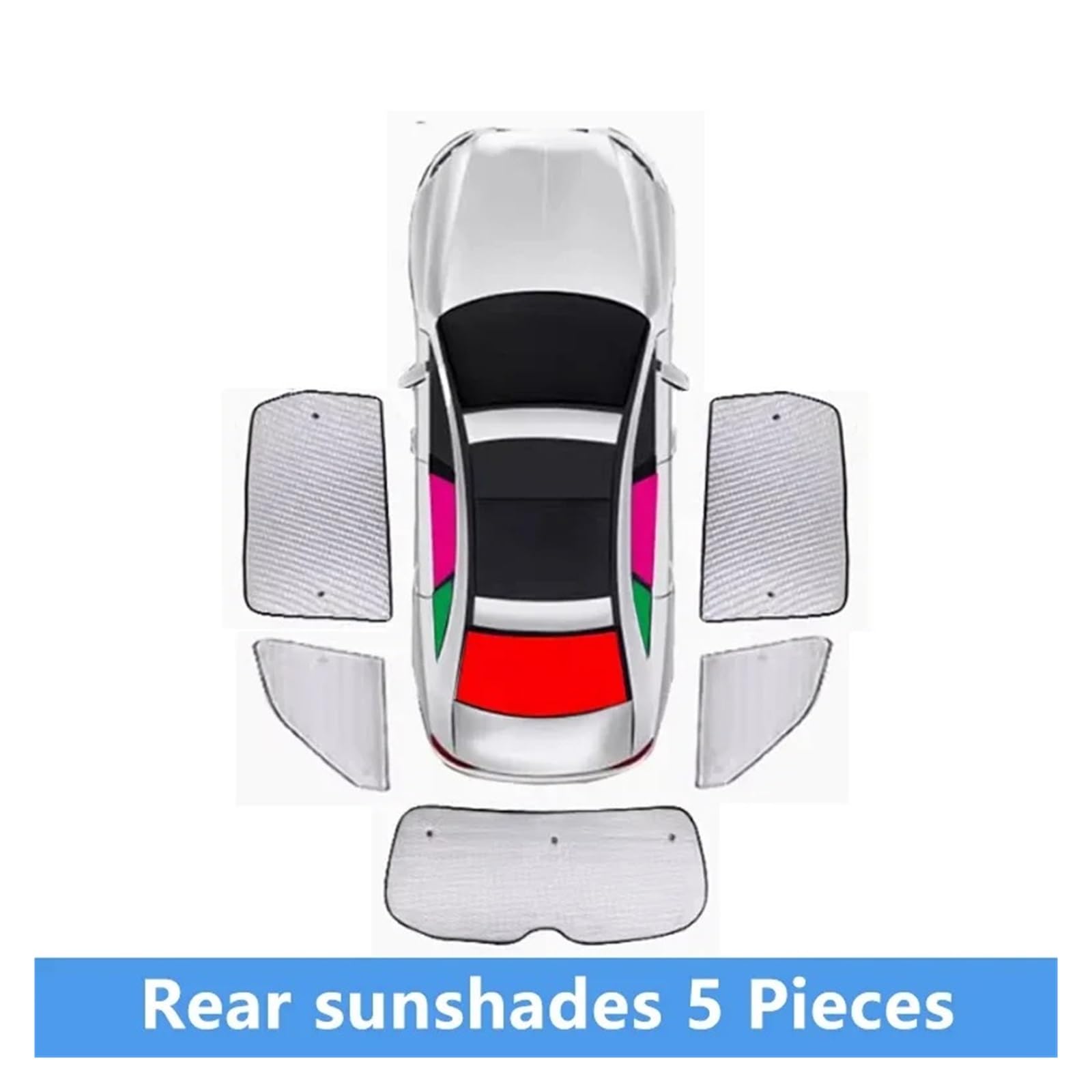 Parasol Ventanilla Coche Parasol para Toyota para Sienna XL30 2011-2020 2015 MK3 Parasol para Parabrisas Coche 8 Unidades Aislamiento Térmico Piezas Automóvil Visera Solar Parasoles(Rear 5 Pieces)