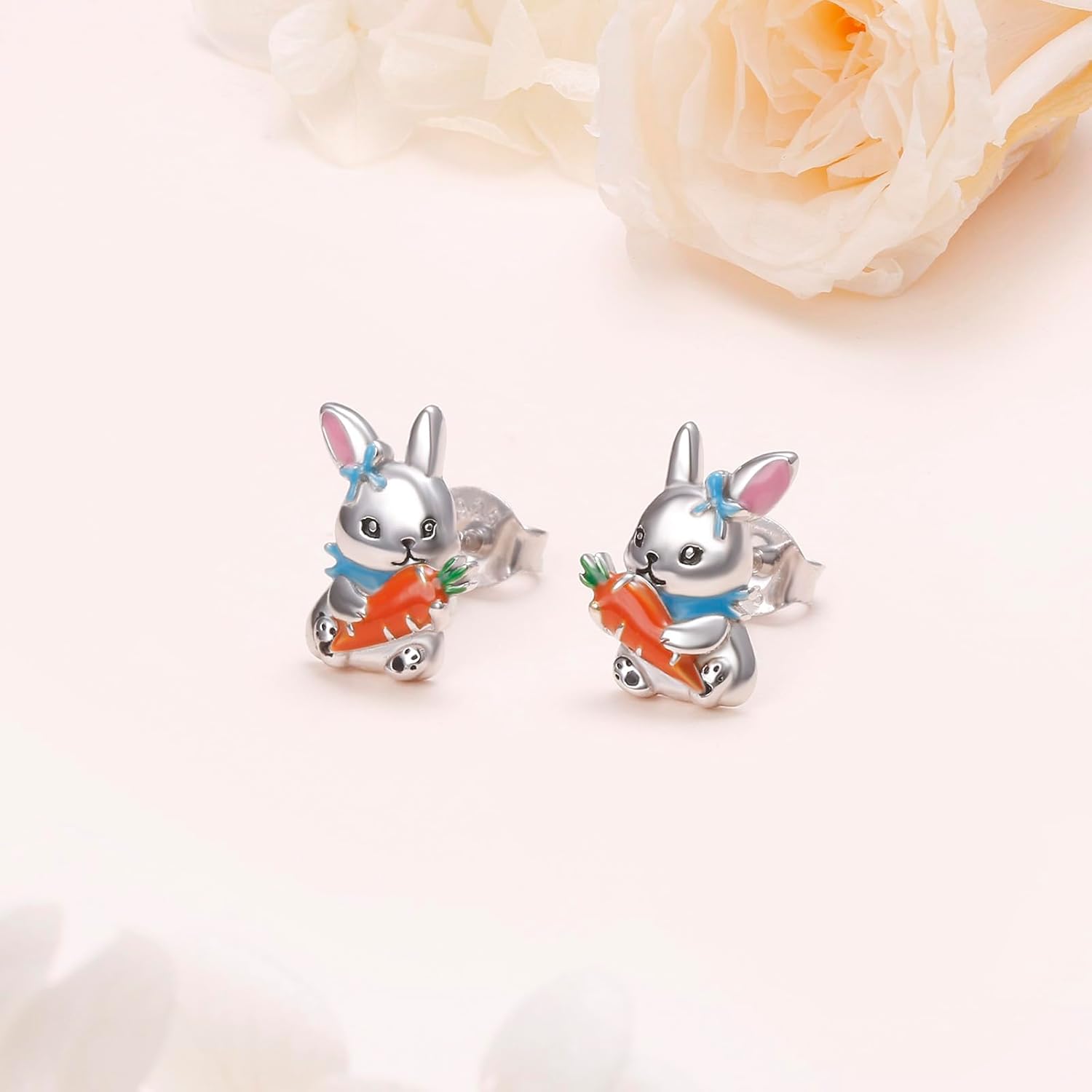 Easter Bunny Earrings for Women S925 Sterling Silver Easter St Patricks Day Gift for Women Daughter - Image 3
