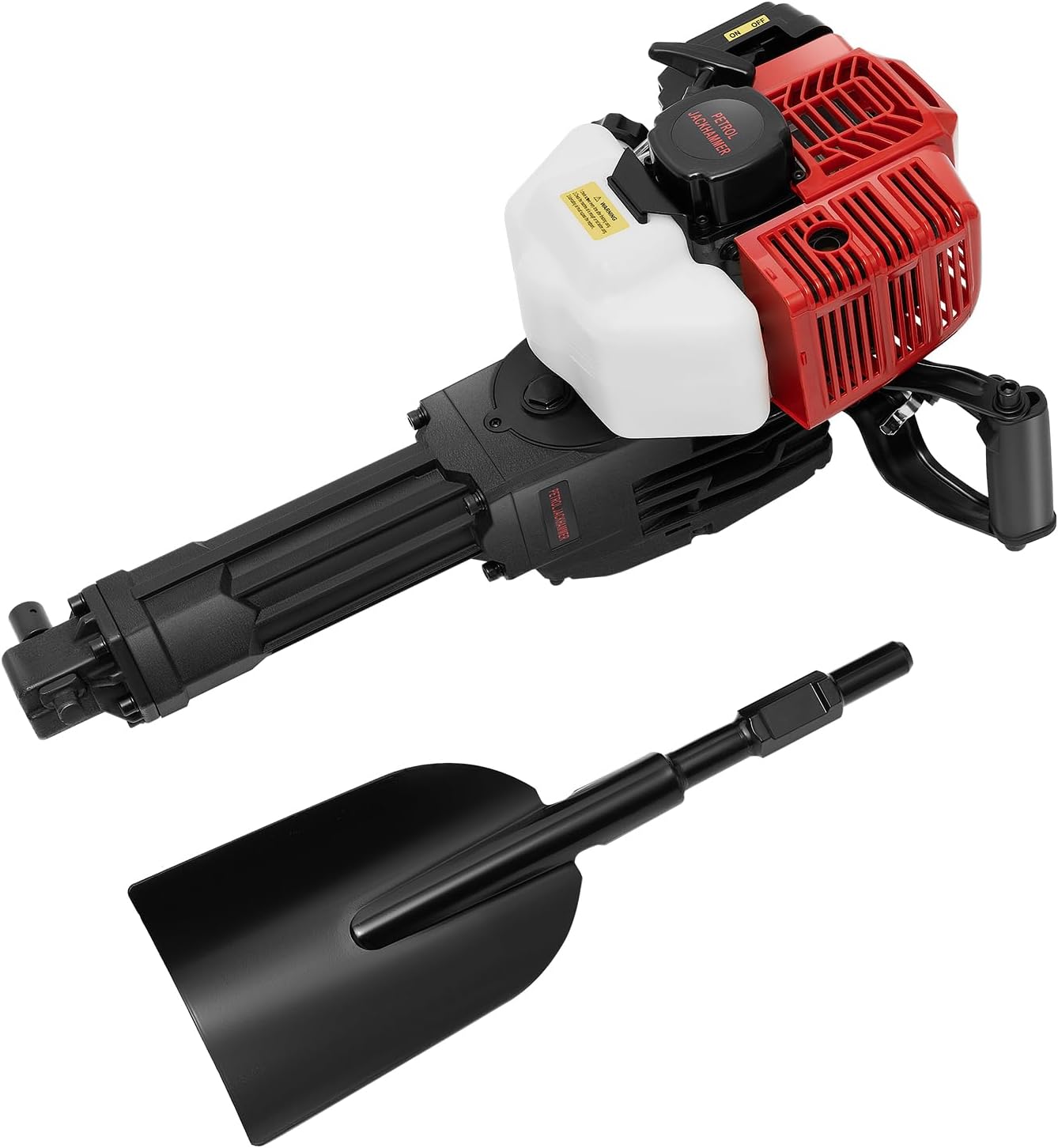 Trencher Digger Machine, 2 Stroke 52CC 1900W Gas Powered Tree Digger Single Cylinder Air Cooled Handheld Planting Shovel Portable Trench Diggers w/0.3Gal Fuel Tank for Garden Forestry Seedlings