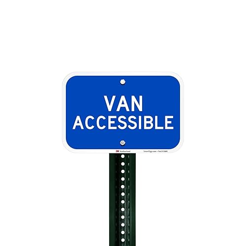 Miniatura 3 de Letrero con texto en inglés "Van Accessible" de SmartSign  Aluminio reflectante 3M de 8 x 12 pulgadas