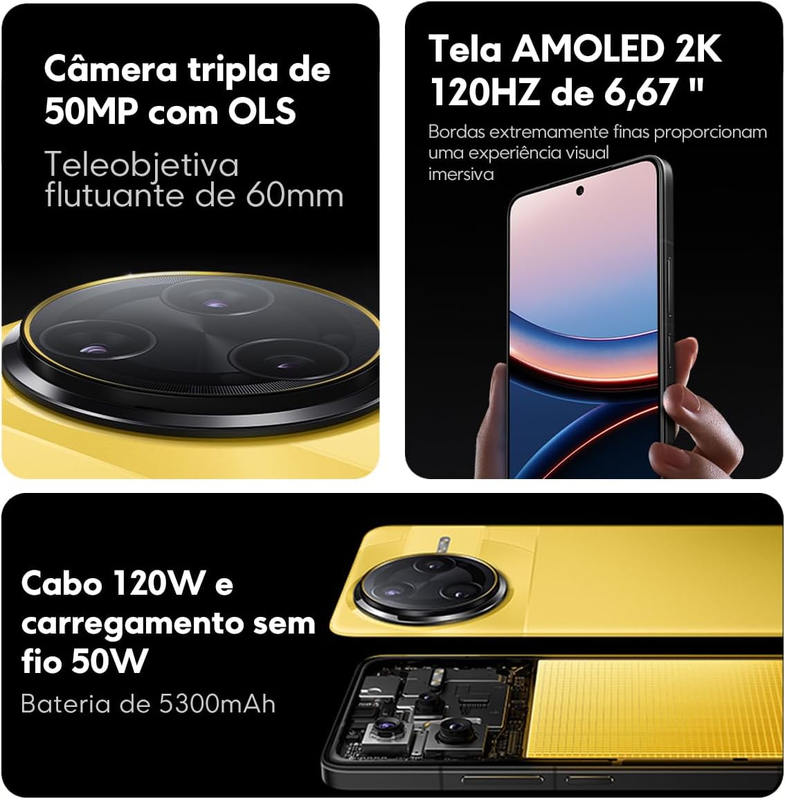XIAOMI Poco F7 Ultra 5G (for Tmobile Mint Tello & Global) (256GB + 12GB) Ai 2K 6.67" Amoled 50MP Triple Cam NFC Dual sim Unlocked Model 24122RKC7G Liberado (Black)