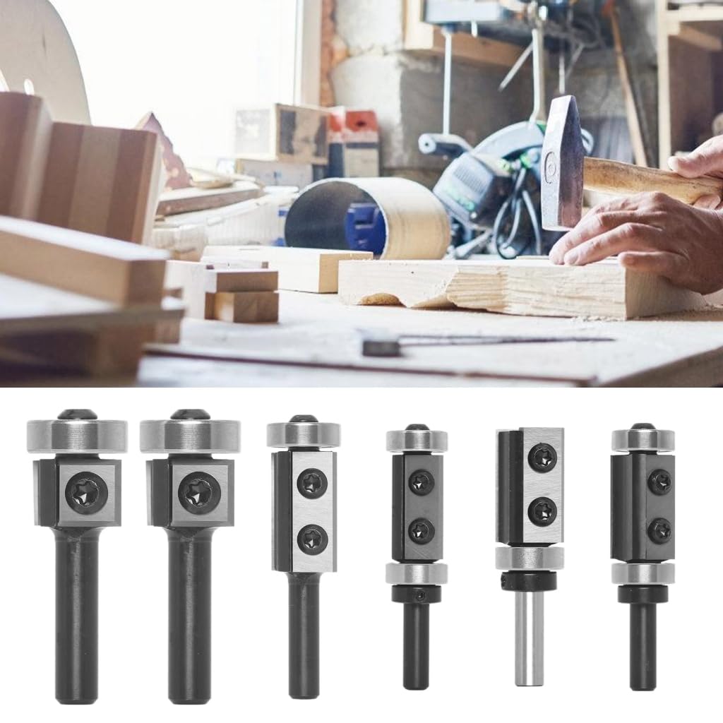 Punta per fresa a filo con gambo lungo da 8 mm per modello di legno