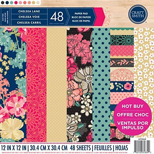 Craft SmithCHELSEA LANE Paper Pad 48 Sheets 12 in x 12 in Scrapbooking by Craft Smith