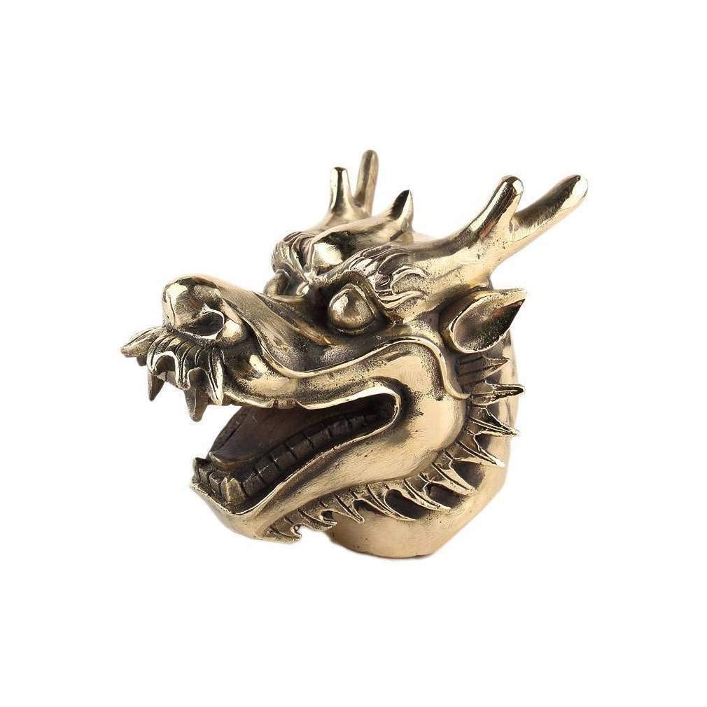 Grande tête de dragon antique lachineuse statue de décoration asiatique