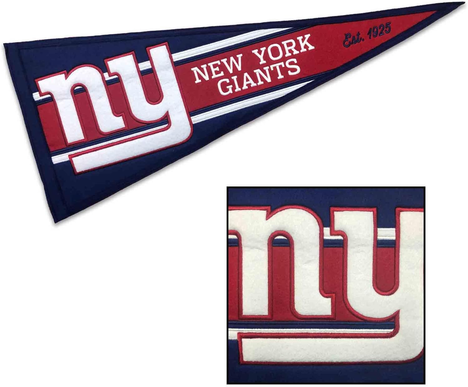 WinCraft New York Giants Embroidered and Sewn Pennant