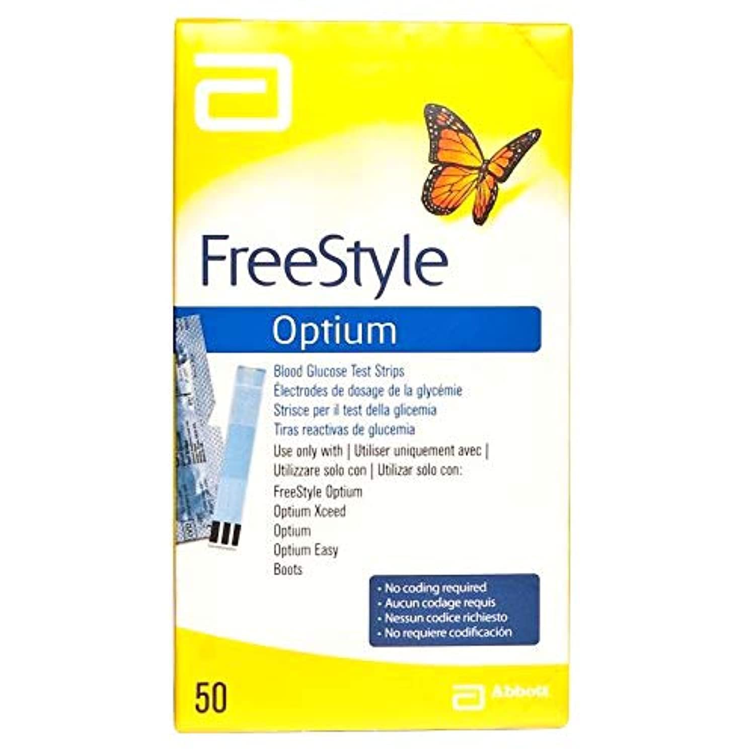 Abbott Optium Blood Sugar Strips (50)