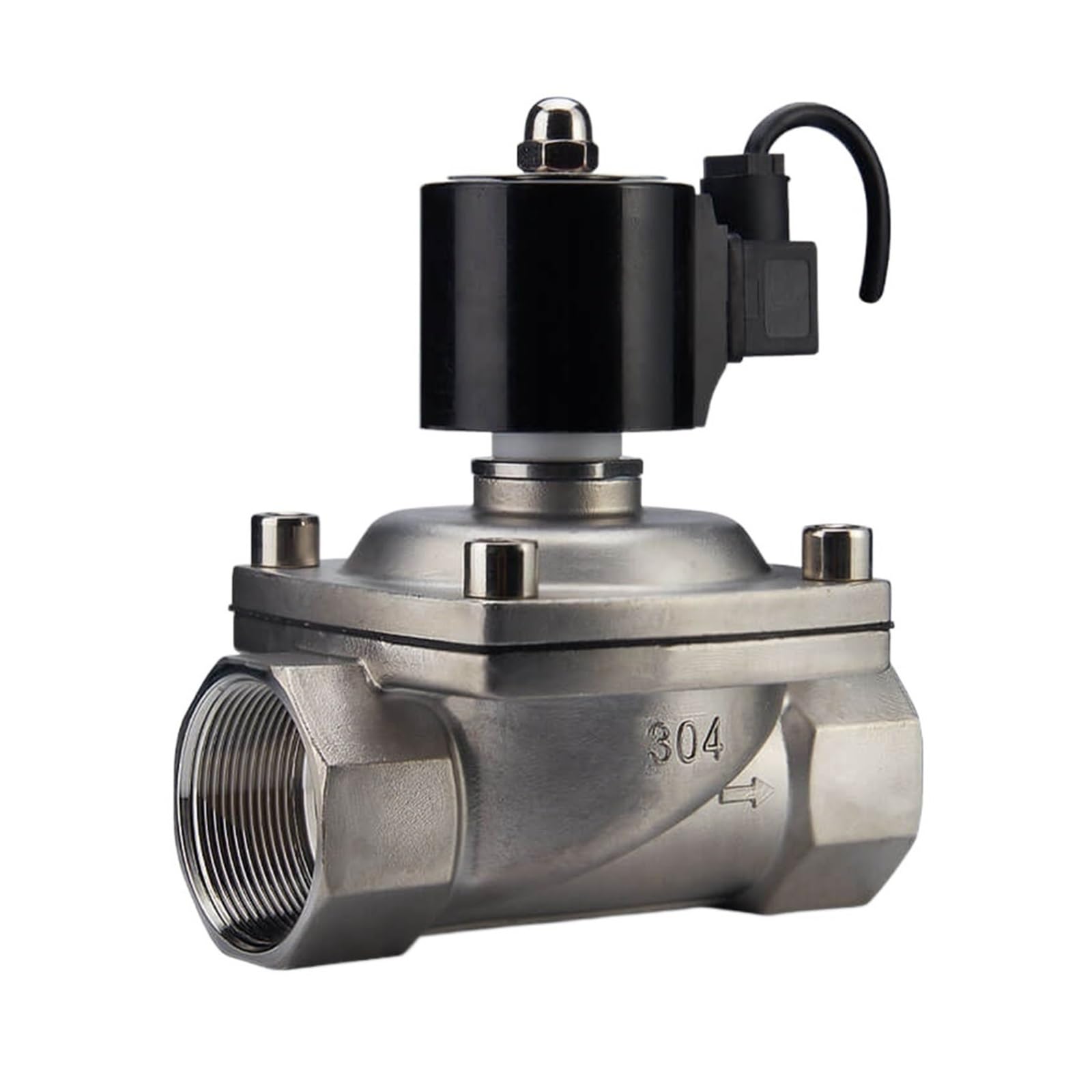 Gqnblvhzupdm Bsp Electric Ball Valve 1/2" 1" 2"Solenoid Valve Dn15-65 Stainless Steel Underwater Waterproof Normally Closed Water Air For Fountain Pond(Dn50,,Onecolor)