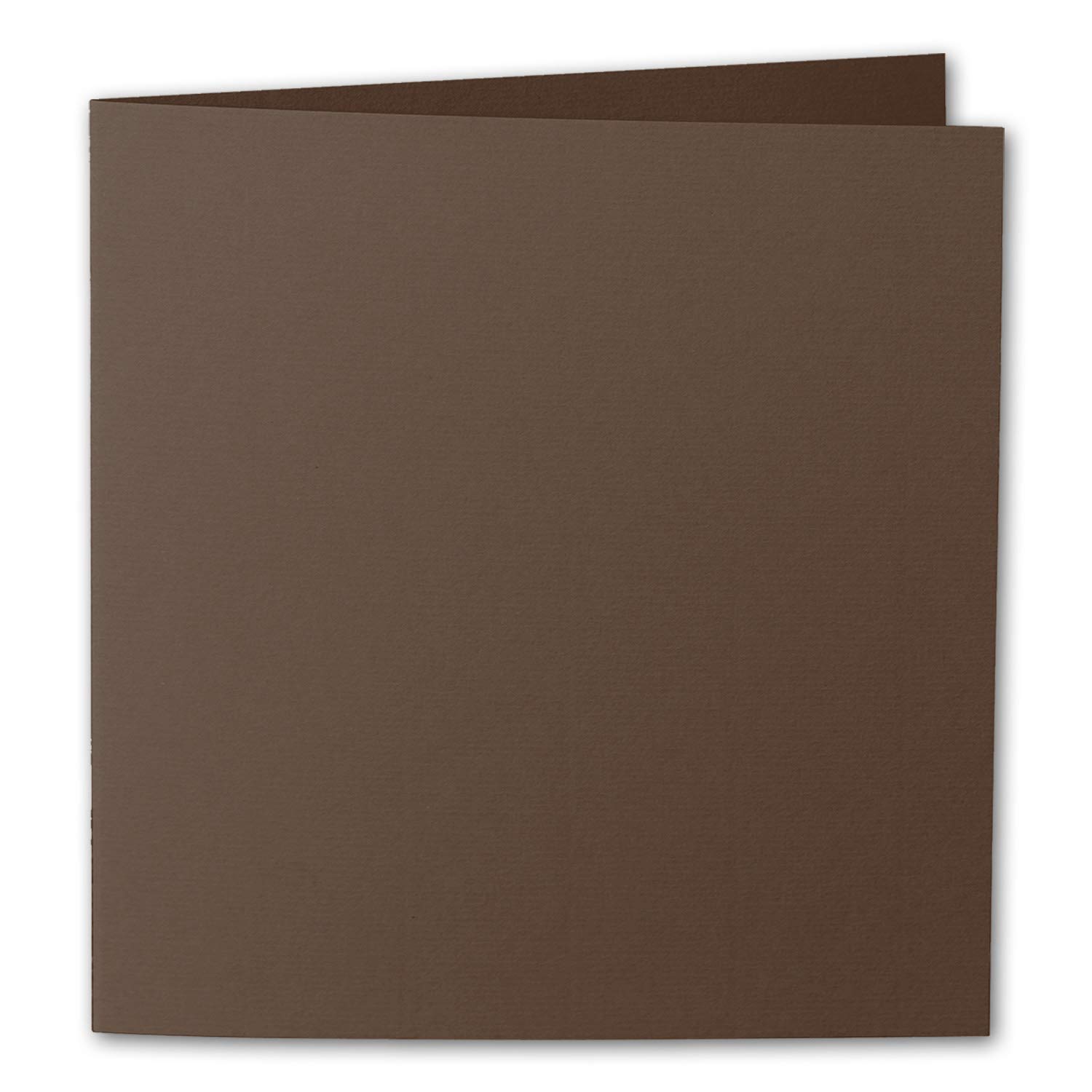 ARTOZ 50x tarjetas plegables cuadradas - marrón - 155 x 155 mm tarjetas en blanco para el diseño propio - 220 g/m² acanalado