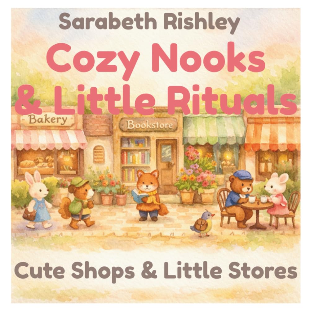 Cozy Nooks & Little Rituals — Cute Shops & Little Stores: Bold & Easy Colouring Book with Cozy Shopfronts, Bookstores, Cafés, and Flower Stalls