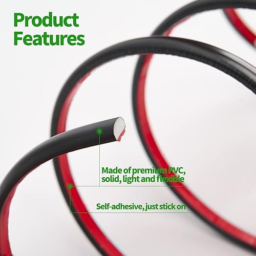 Miniatura 8 de LONGKING Moldura para despegar y pegar de 10 pies, moldura para paredes, bordes, bordes, azulejos contra salpicaduras, borde flexible y