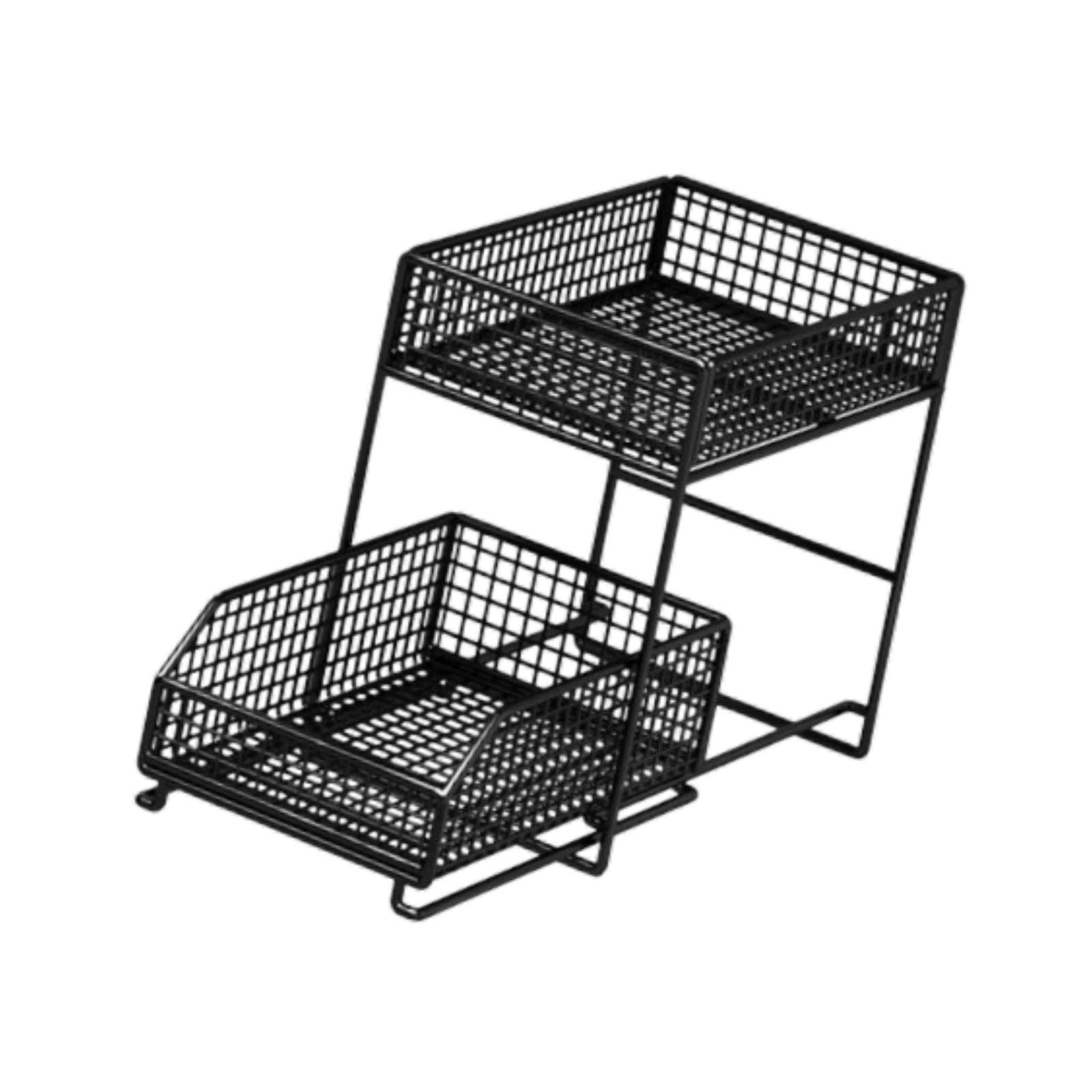 Alcxazs Black Under Sink Organiser Rack Countertop Organizer Enhances L
