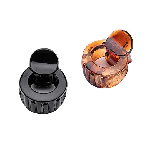 Miniatura 5 de Cobahom 12 pinzas para el cabello de plástico para el cabello, accesorios de peinado redondo, pequeñas abrazaderas de mandíbula para cabello de