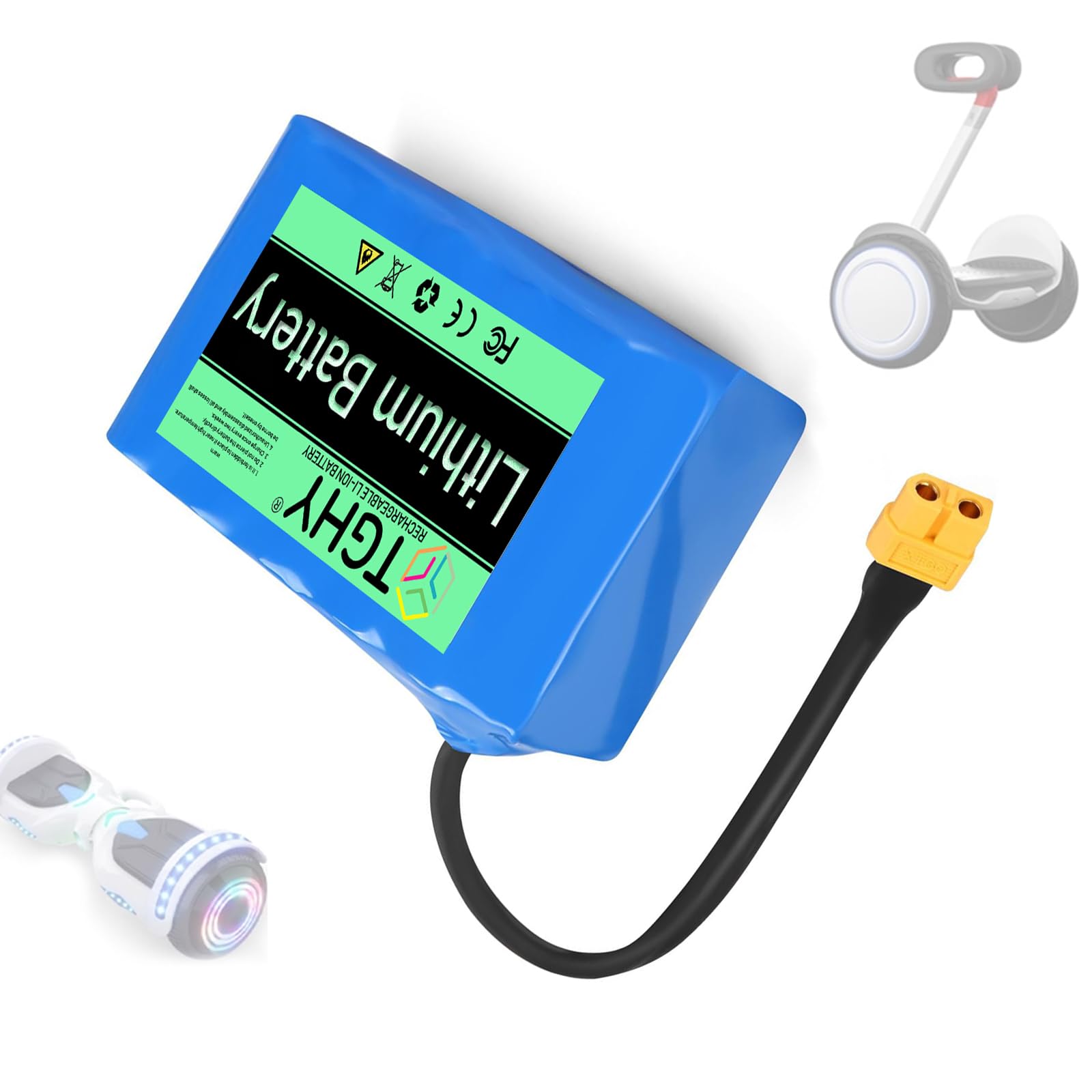 TGHY Batterie Lithium-ION Rechargeable 10S1P 2000 mAh 36 V pour Hoverboard Portable, Compatible avec Les Moteurs de Scooters électriques et gyropodes jusqu'à 72 W.