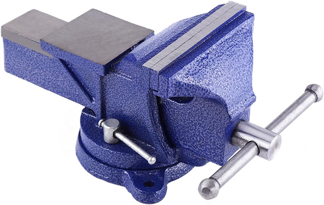 Metalworking Engineer Vise Bench Vise, Heavy Duty Bench Clamp Heavy Duty Steel Jaws for Workshop Tool, Garage with Anvil for Metalworking Enthusiasts (5 Inch)