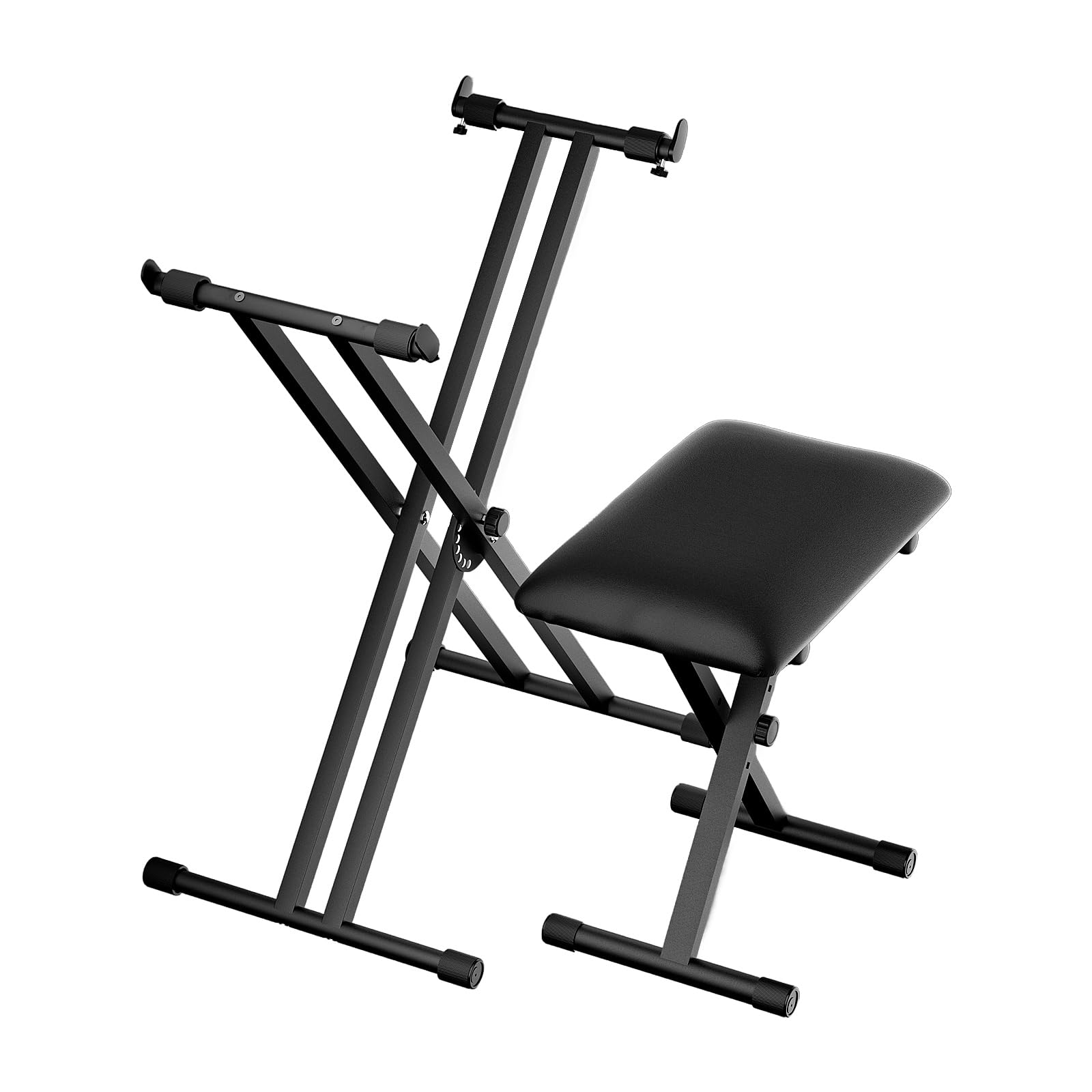 tipatyard Keyboard Stand & Bench Set, Upgrade Heavy Duty Double-X Keyboard Stand, Adjusta…