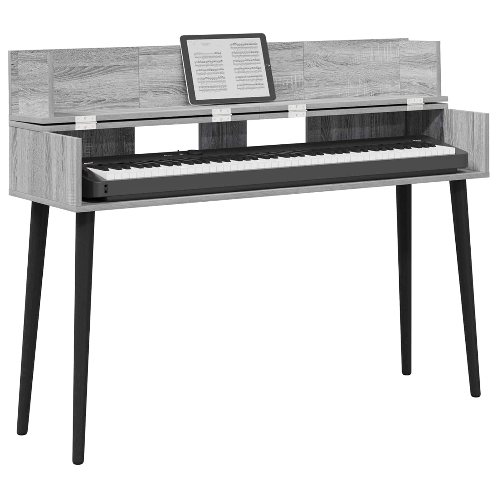 Studiotisch Holzwerkstoff Musikstudio Keyboard Tisch 152x40x19.5