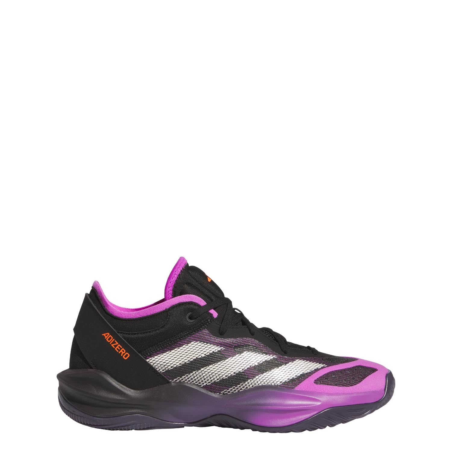 adidas Unisex Adizero Select 2.0 Basketball Sneaker, Black/Purple Burst/Aurora Black, 9 US Men