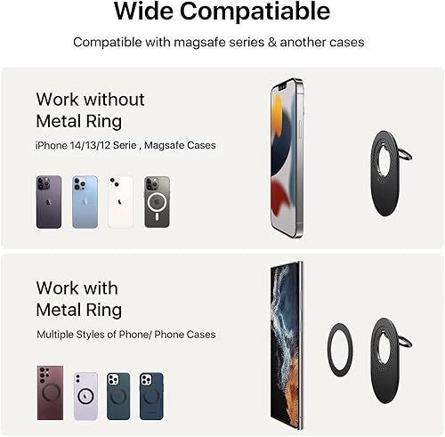 Miniatura 6 de Danmus Agarre magnético para teléfono (Easyfly 2.0) potencia magnética más fuerte Soporte de anillo de dedo de gimnasio compatible con MagSafe