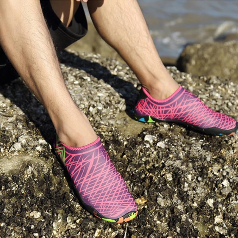 Barefoot Water Shoes Women Mens Quick-Dry Aqua Socks for Beach Swim Pool River Purple3