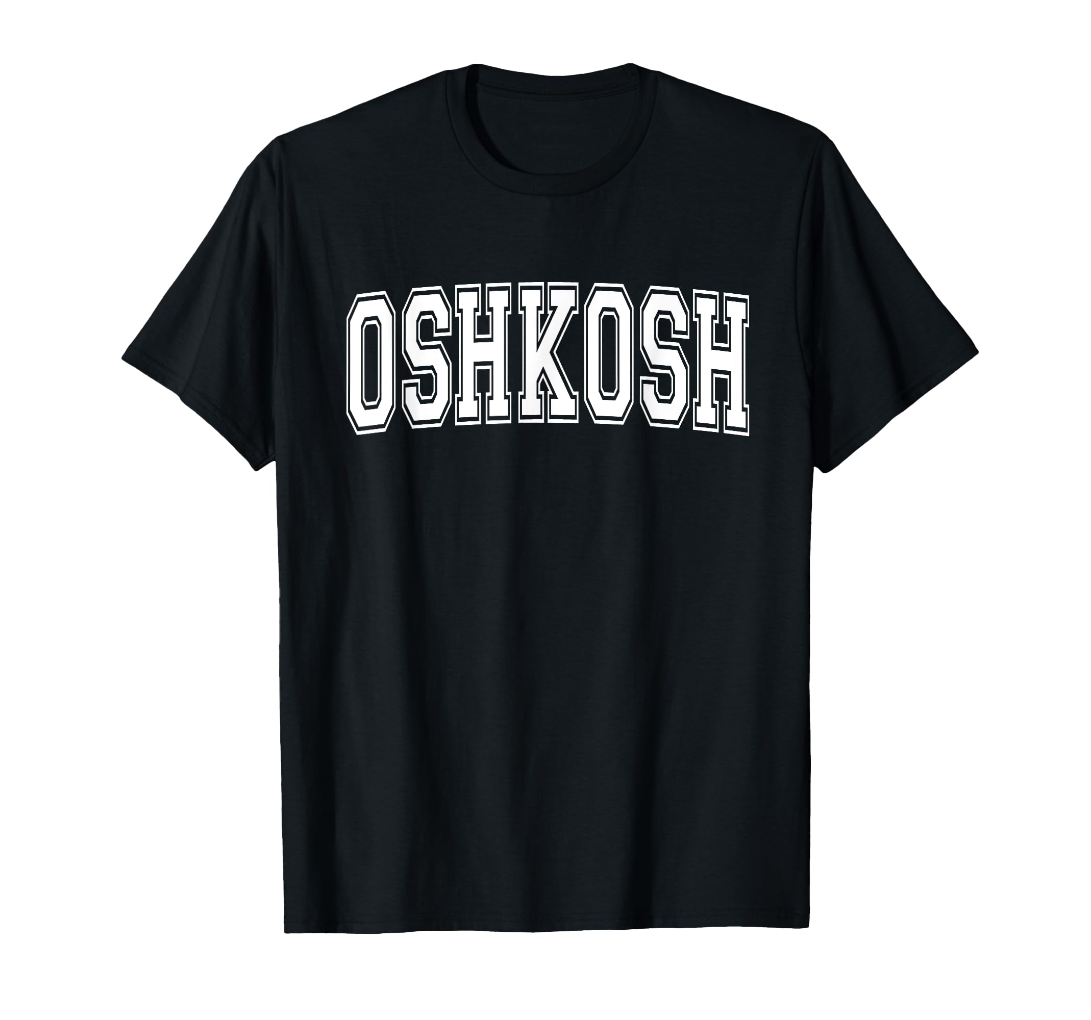 OSHKOSH WI WISCONSIN USA Vintage Sports Varsity Style T-Shirt