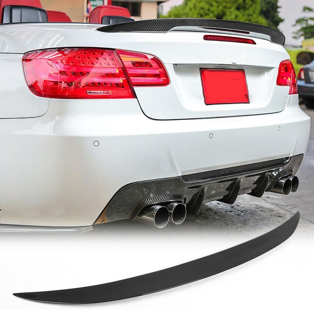 MCARCAR Carbon Fiber Trunk Spoiler for BMW 3 Series E93 Convertible/M3 E93 2007-2013 Rear Boot Lip Spoiler High Gloss Finish & Lightweight