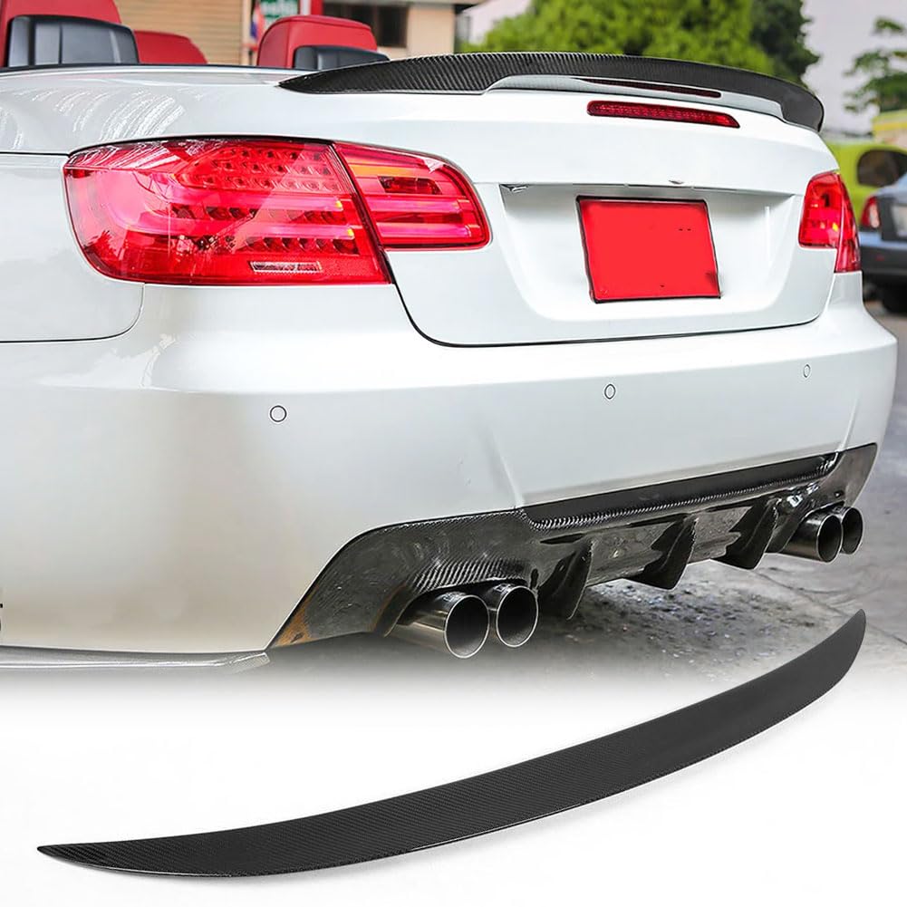 MCARCAR KIT Carbon Fiber Trunk Spoiler for BMW 3 Series E93 Convertible and E93 M3 2007-2013 Rear Boot Lid Highkick Wing Lip Factory Outlet (Style A)