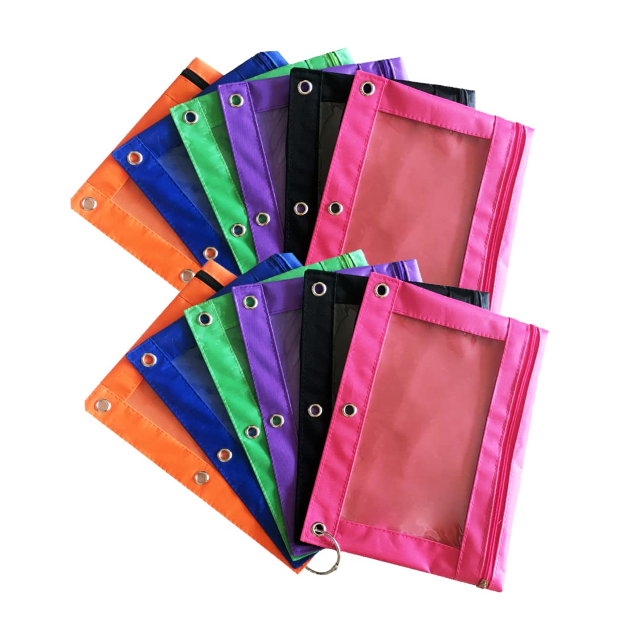 Estuche para Lápices Transparente Oxford 12 Piezas, Bolsa de Papelería