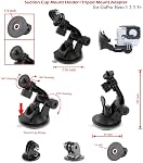 Suction Cup Mount Compatible with AKASO Ek7000/Brave 4/V50X/Gopro Hero 13 12 11 10 9 8/DJI Osmo Action 4/5 Pro/Insta360 X5/ODDV/Apexcam Action Camera, Car Window Camera Bracket, Easy to Install, 1Pack