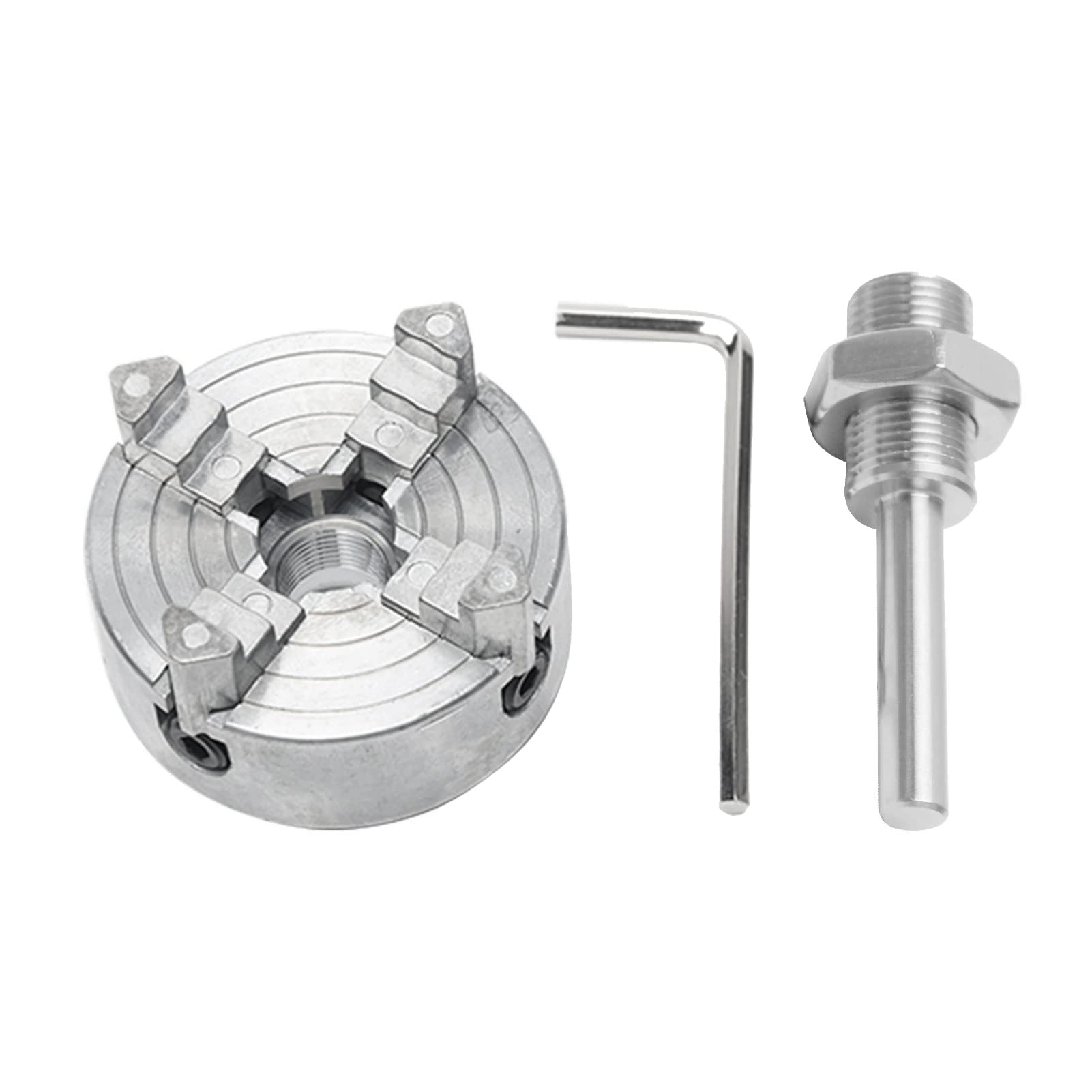 Mini Lathe Chuck Set, Z011A Extension Four Jaw Chuck and Connecting Rod Set, Electric Drill Chuck