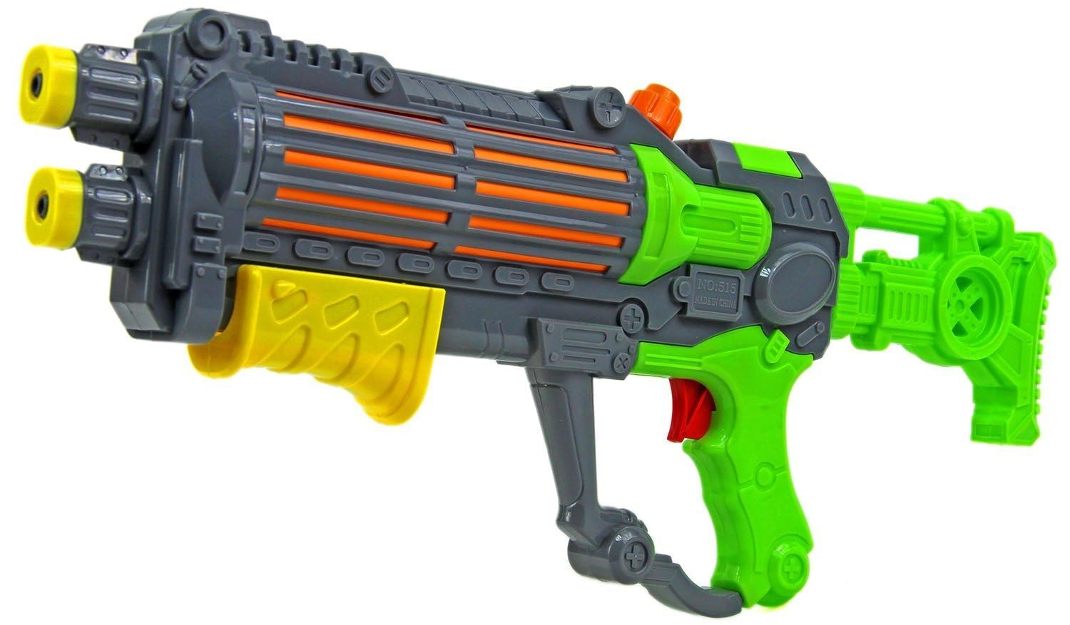Kids Pump Action Water Gun 50cm Large Water Blaster Pistol - Space Blaster Style Long Range 20ft+ Outdoor Beach Pool Garden Toy for Boys Girls Adults - Green & Grey (2)