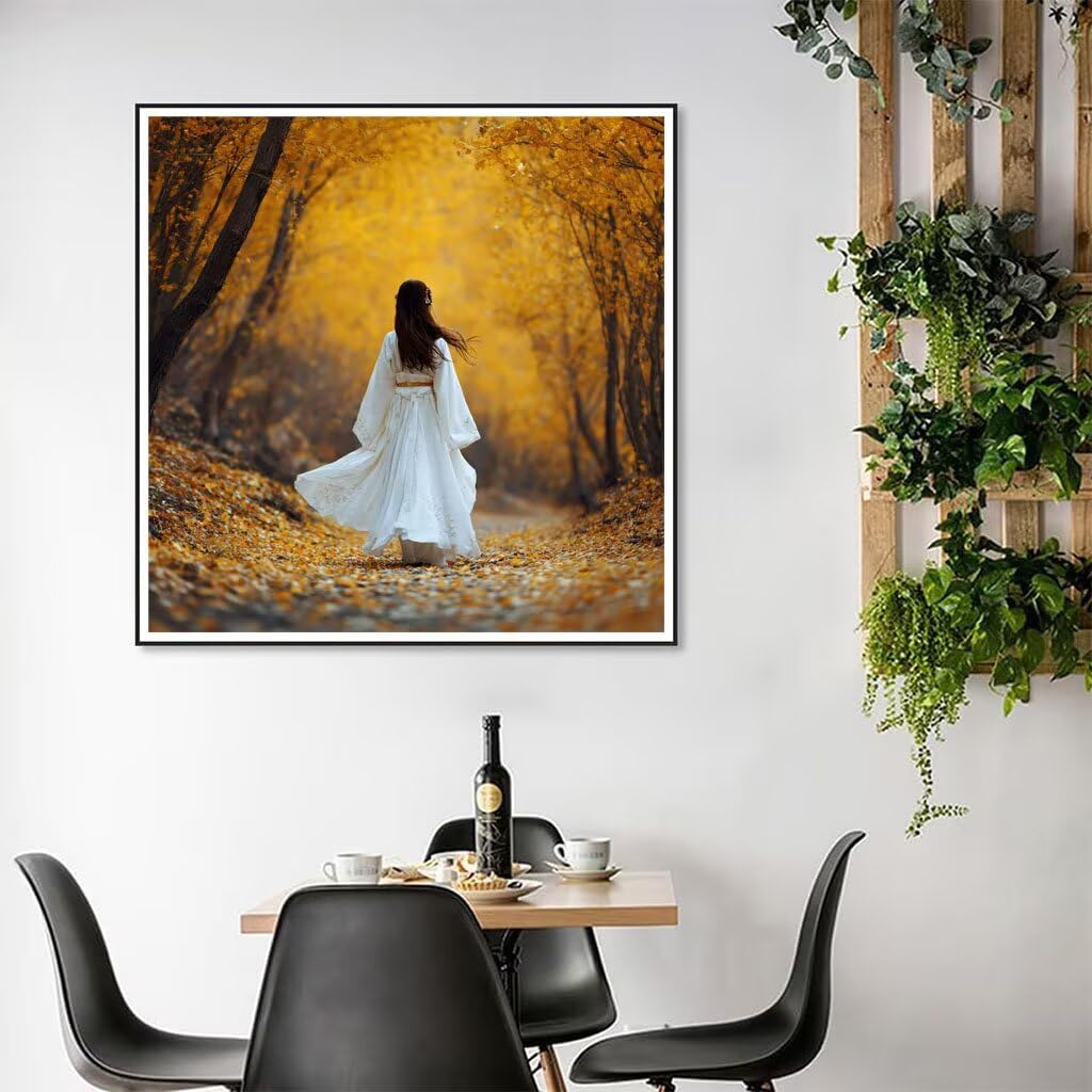 5D Diamond Painting Herbst Set, Mädchen Diamond Painting Erwachsene, DIY Diamant Bastelset Kinder Ab 6 Jahre, Diamant Painting Bilder FüR Home Decoration, Kleine Geschenke FüR Frauen 90x90cm 5-684
