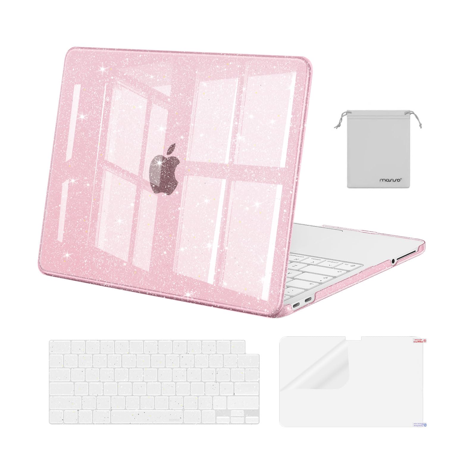 MOSISO Sparkly Glitter Case Compatible with MacBook Neo Case 13 inch 2026