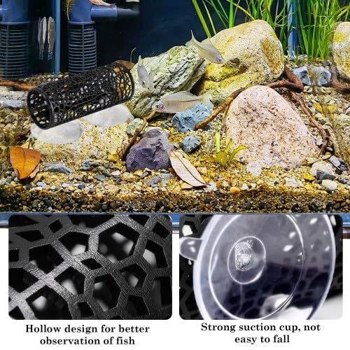 2 Piezas Betta Fish Tunnel Juguete, Escondite Hueco para Acuario con Ventosas Transparentes, Túneles Betta Huecos para Acuario, Decoración de Peces, para Peces Pequeños, Tetras, Peces Ornamentales — view 3