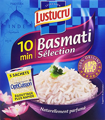 Lustucru Riz Basmati Sélection, cuisson 10 minutes - Les 5 sachets de 90g Cover