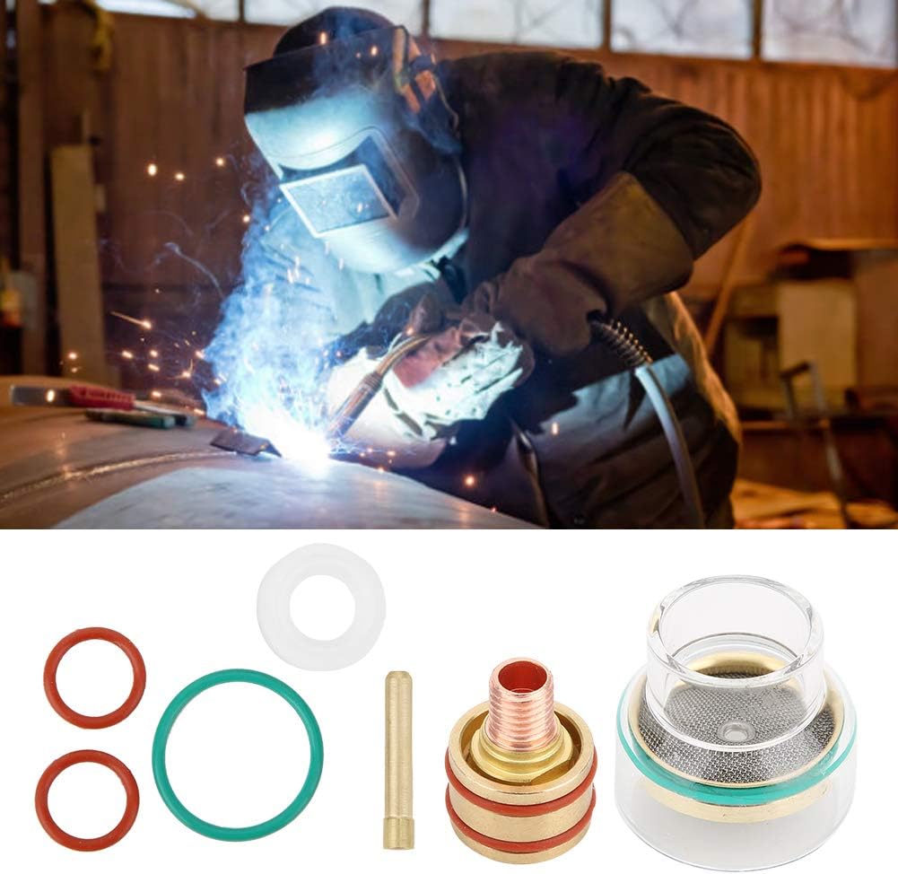 Hilitand Argon Arc Welding Torch Glass Set Welding Kit Torch Glass Cup Collet for WP9 WP20 Argon Arc Welding Torch WP9 WP20 (1.6mm)
