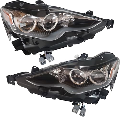 Miniatura 9 de Faro delantero compatible con Lexus IS250 IS350 2014 2015 2016, faros delanteros LED, carcasa negra, lente transparente, lado izquierdo del