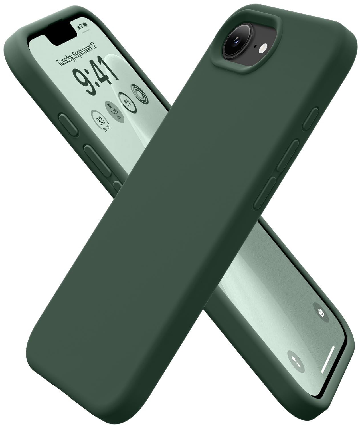 GolbinBox Magnetic for iPhone 17e/16e Case, Silicone Cover, Army Green